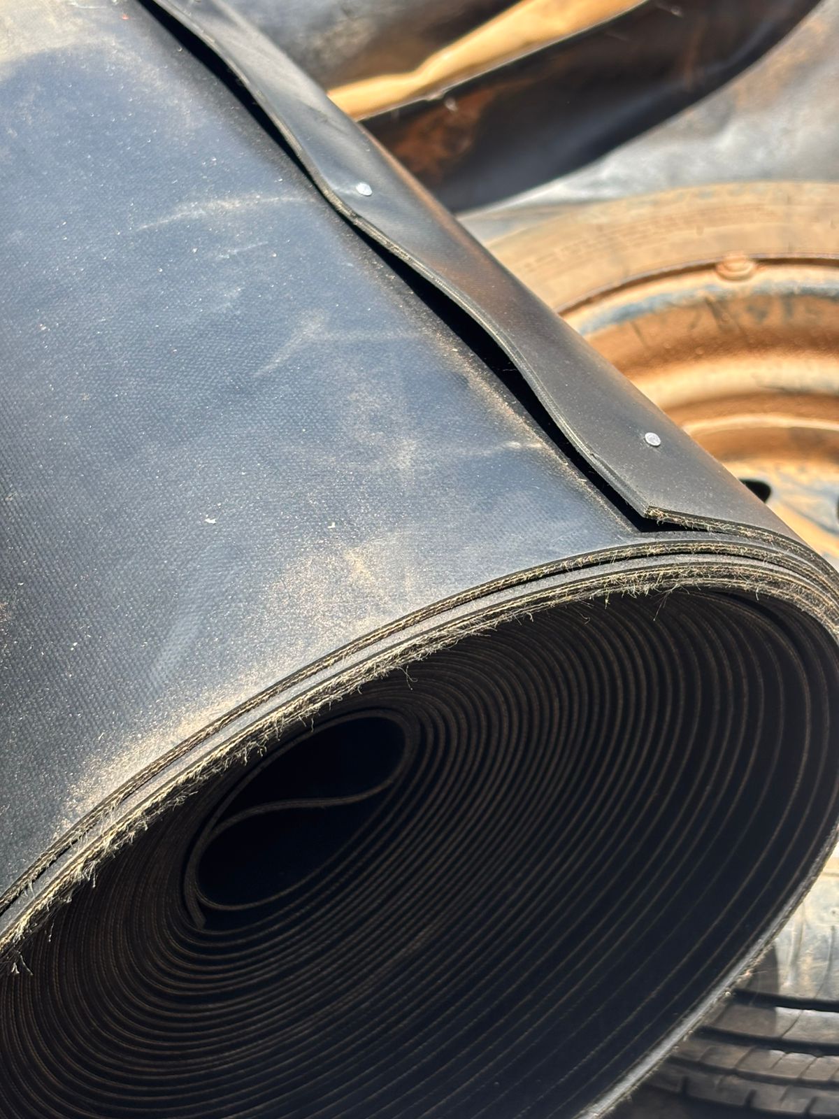 Lençóis de borracha industrial – rolos em detalhe